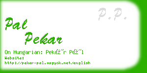 pal pekar business card